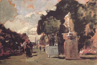 Tina Blau In the Tuileries Gardens (sunny Day) (nn02) oil painting picture